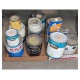 COLLECTION OF USED HOUSEHOLD PAINT