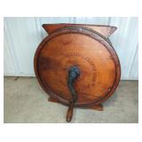 ANTIQUE WOODEN BARREL BUTTER CHURN