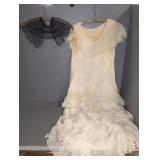 VINTAGE DRESS & BEADED COLLAR