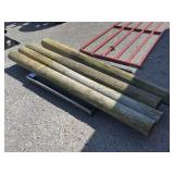 4 Treated Wood Posts, 8' L x 6' Diameter