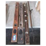Stanley Wooden Levels and Tongs