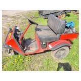 Used Red 3-Wheel Utility Cart with Gas Engine