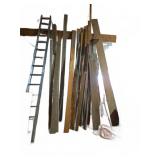 Lumber and Extension Ladder