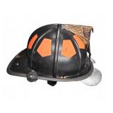 Black Firefighter Helmet with Eagle Finial