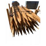 50 Organic Black Locust Fence Posts Bundle