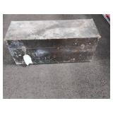Black Painted Wood Storage Trunk