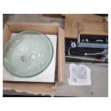 VIGO Tempered Glass Vessel Sink Set