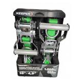 Keeper Chrome Ratchet Tie-Down Set, 2 Pack