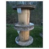 Two Wooden Cable Spools