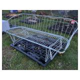 Metal Wire Outdoor Bench, 74-Inch