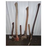 Eight Assorted Axes and Hatchet