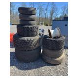 Lawn Tractor Tires and Rim