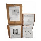 4 Boxed Light Fixtures Assorted Makers