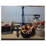 Lot: Tools, Helmet, Measuring Wheel