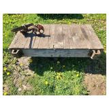 Wood and Metal Industrial Cart Base