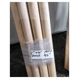 Bundle of 1' x 48' Hard Maple Wood Dowels, 10 Pc