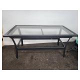 Glass and Metal Rectangular Table 42' x 21'