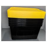Case of 6 Storage Totes 21.5 x 16.25 x 12.5 in