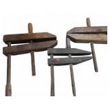 Three Wooden Hand Screw Clamps