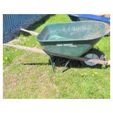 True Temper Green Steel Wheelbarrow