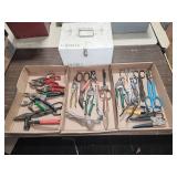 Tin Snips and Shears with Wooden Box