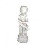 Painted Concrete Child Reading Statue 17' Tall