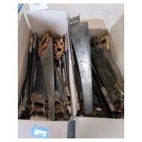 Box lot of assorted hand saws