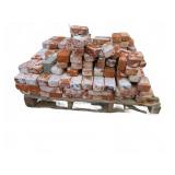Pallet of Red and White Bricks