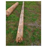 Hand-Hewn Wooden Beam, 21 ft x 8 in x 6 in