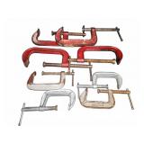 Cast Iron and Steel C-Clamps Lot