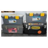 Four Tool Boxes with Assorted Tools