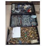 Three Trays of Mixed Hardware