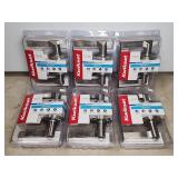 Kwikset Satin Nickel Door Lever Set, 6 Packs