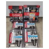 Kwikset Door Lock and Lever Sets, 6 Boxes