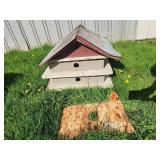 Multi-compartment Wooden Birdhouse