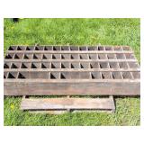 Wooden Cubby Organizer, Rough Back, 64' x 8' x 2