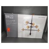 DSI 6-Light Chandelier Black and Gold