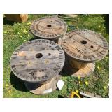 3 Wooden Cable Spools