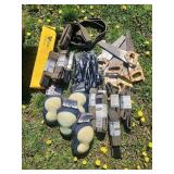 Hand Saws, Work Belts, Knee Pads, and Gloves Lot