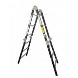 Adjustable Metal Step and Extension Ladder