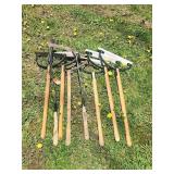 6 Garden tools with  Wood Handle