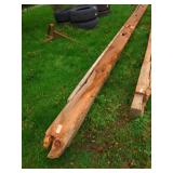 Large Solid Wood Hand-Hewn Beam