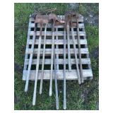 6 Assorted Long-Handle Garden Tools