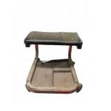 Metal mechanic's creeper seat on casters
