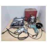 Power Tools Lot with Drill, Router, Dremel