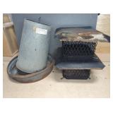 Galvanized Feeder and Chimney Caps Lot