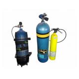 Three Pressurized Scuba Air Tanks Assortment