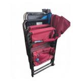4 Folding Camp Chairs with Attached Tables