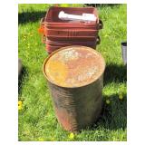 Metal Barrel and PVC Pipe Assortment