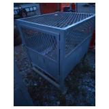 Heavy-duty galvanized metal storage cage